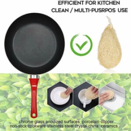 8 PACK Esponja Vegetal Eco-Friendly de Loofah, Compostable, Biodegradable Para Trastes, Platos Anti Rayones, Amigable con el Am