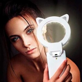Aro con Luz de Smartphone para Selfies con orejas de gato
