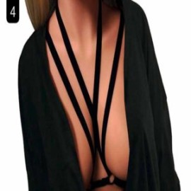 Bralette Harness 4 lines negro