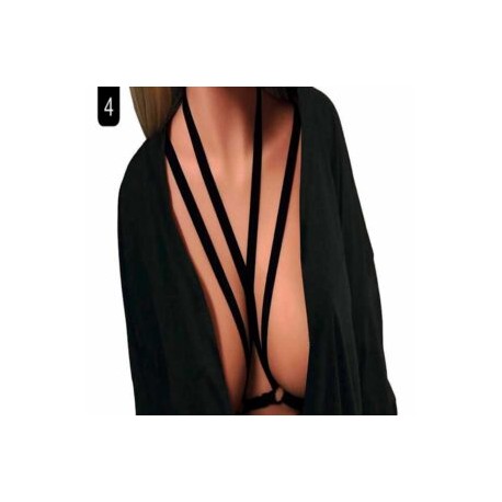 Bralette Harness 4 lines negro