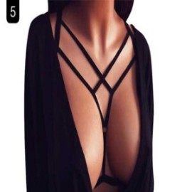 Bralette Harness Cross negro