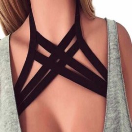 Bralette Harness Halter negro