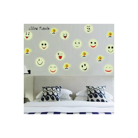 Estampas Stickers Decorativos Fosforescentes Emoticones