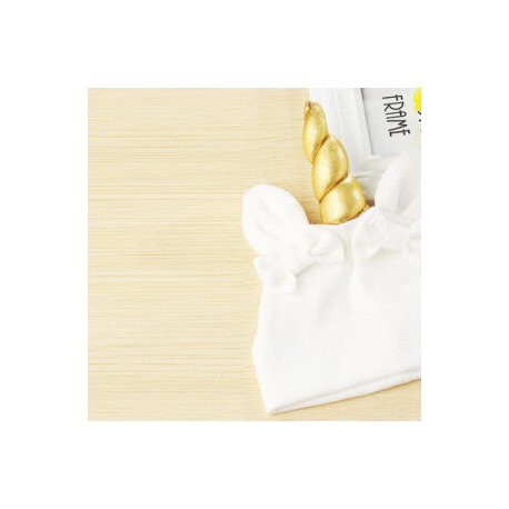 Gorrito de unicornio para bebe blanco