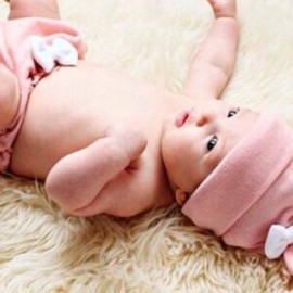 Gorrito de unicornio para bebe rosa
