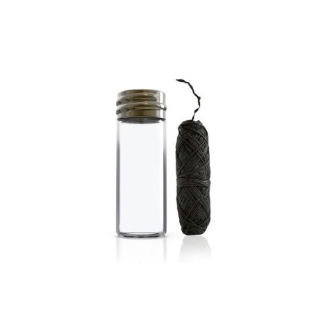 Hilo dental ecológico, vegano hecho de carbón vegetal, bambú compostable, encerado con cera de candelilla orgánica, sabor menta