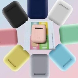 Nuevos Mini Audifonos Bluetooth i12 TWS Colores Mate tipo Airpods TOUCH Cargador Magnético