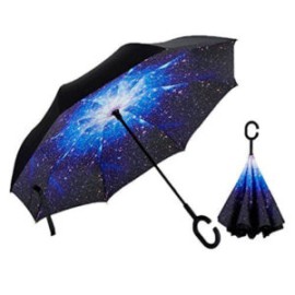 Paraguas unisex reversible automático universo
