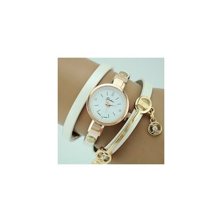 Reloj pulsera brazalete para dama color negro