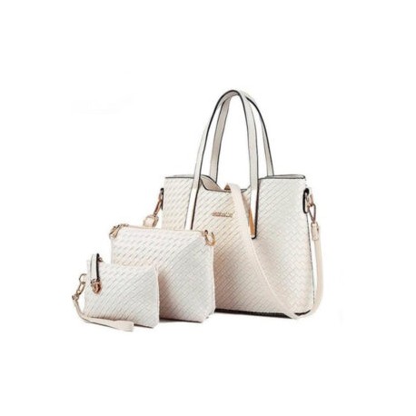 Set de 3 bolsas Matrushka negro y blanco