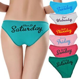Set de 7 Sexy Week panty calzones para dama grande