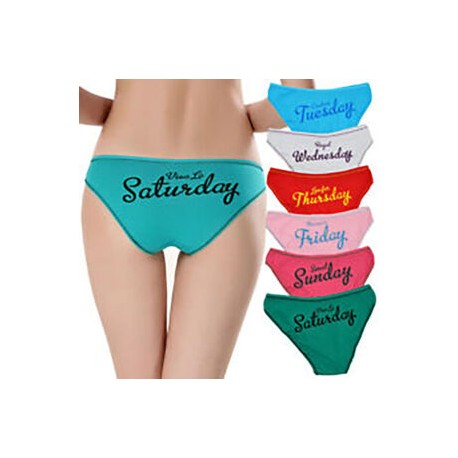 Set de 7 Sexy Week panty calzones para dama grande