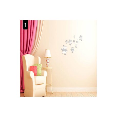Stickers decorativos tipo espejo Flores