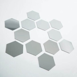 Stickers decorativos tipo espejo Hexágonos
