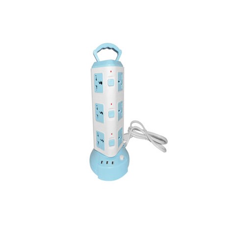 Torre Multicontacto 12 puertos y 3 USB