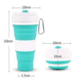 Vaso  colapsable color verde