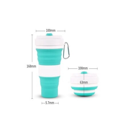 Vaso  colapsable color verde