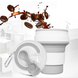 Vaso colapsable color gris