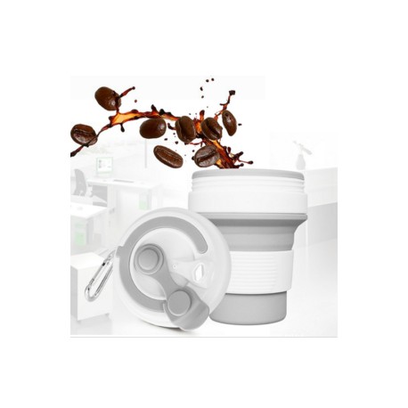 Vaso colapsable color gris