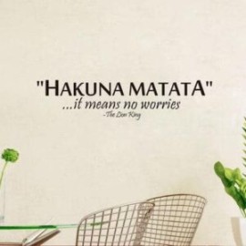 Vinilo con frase Hakuna matata