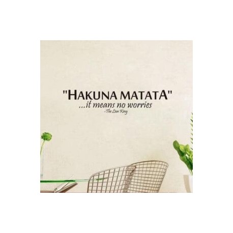 Vinilo con frase Hakuna matata