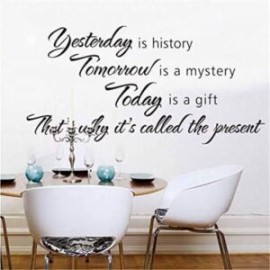 Vinilo con frase Yesterday is story