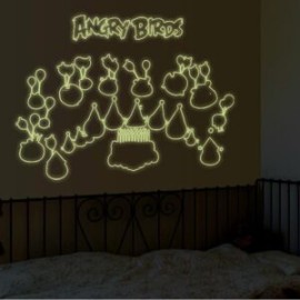 Vinilo Decorativo Angry Birds Fosforescente