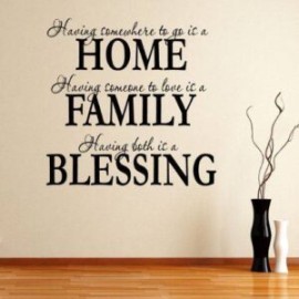 Vinilo decorativo Hogar, Familia, Bendición