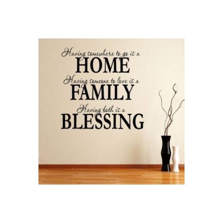 Vinilo decorativo Hogar, Familia, Bendición