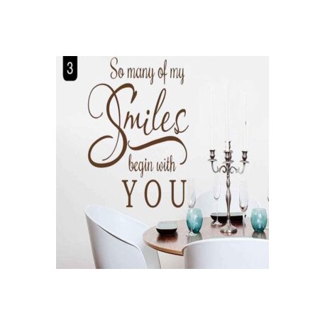 Vinilo Decorativo Smiles With You 74*80 Cm Sonrisa A Tu Lado