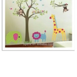 Vinilo infantil de pared del mundo animal